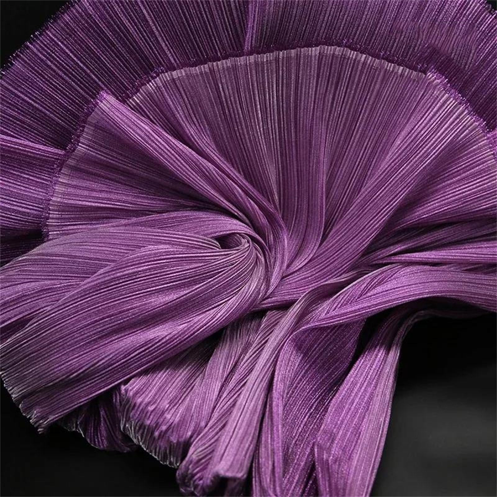 Tissu en Organza Transparent, Tissu plissé métallisé 99 cm × 142, tissu transparent for la décoration de mariage, confection robes et autres créations(7)