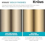 KRAUS Flat-Top Garbage Disposal Air Switch Button in Brushed Brass, KWDB-20BB