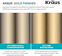 Vista 5 de Kraus KPF-2822SFACB Oletto - Grifo de barra de cocina de un solo mango, 12 pulgadas, bronce champán antiguo