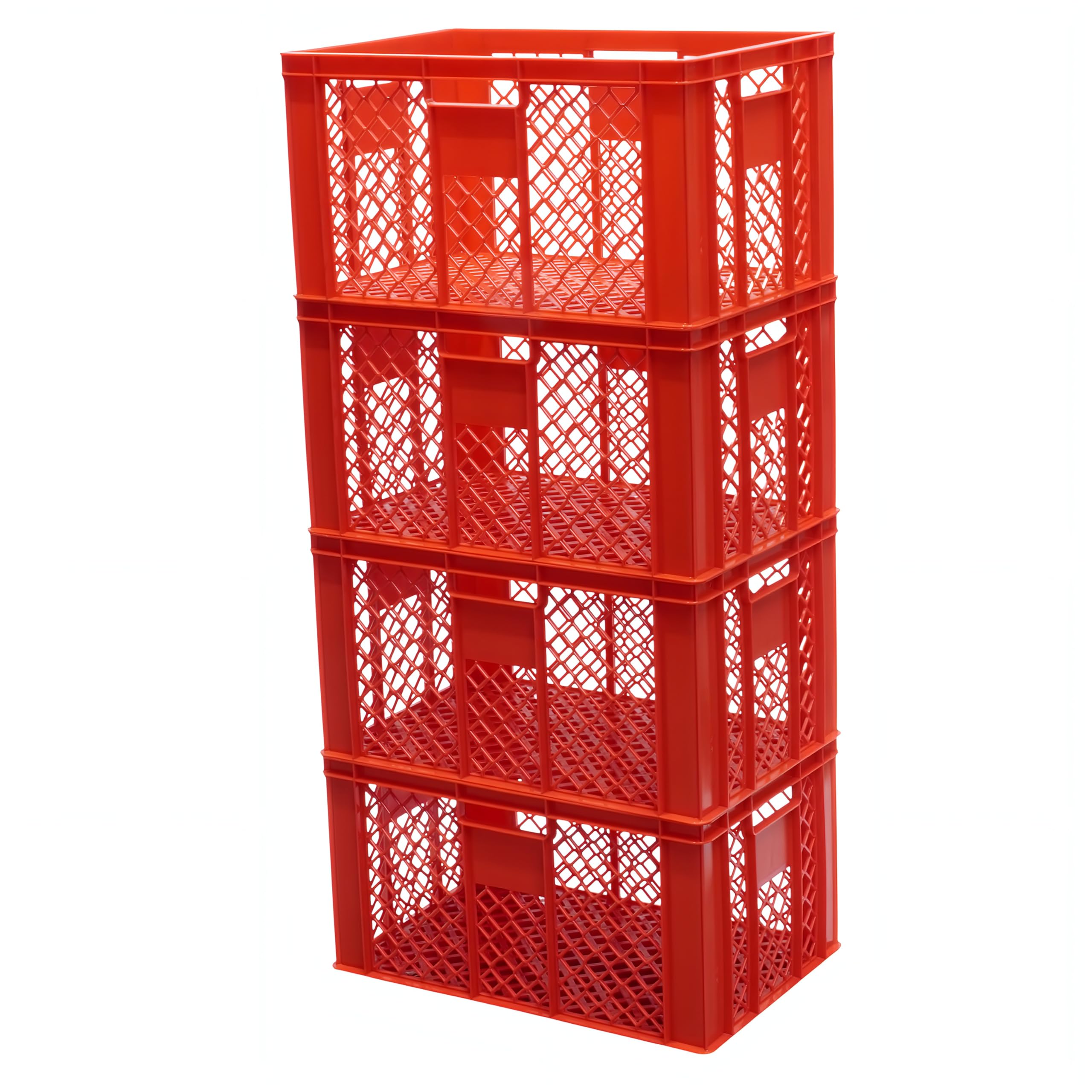 Logiplast 4 Stück Bäckerkisten Brotkisten 600 x 400 x 320 mm in Rot