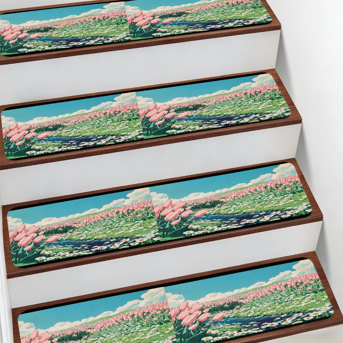 Alfombras para peldaños evitan resbalones de niños en escaleras