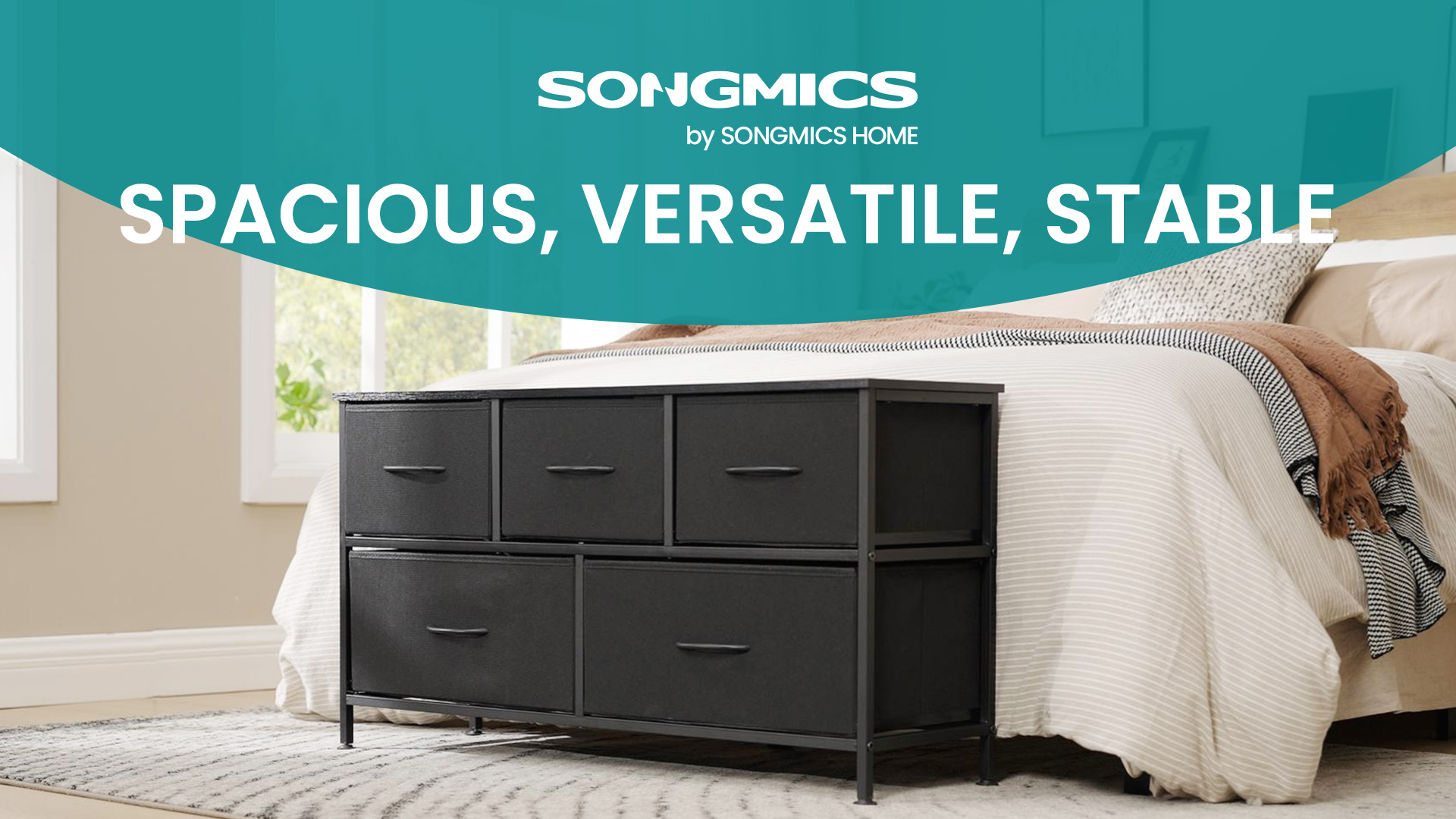 Amazon.com: SONGMICS Dresser for Bedroom, Chest of Drawers, Steel, MDF, 5 Non-Woven Fabric Drawers, Storage Organizer Unit, Closet, Entryway, Ink Black and Ebony Black ULGS322B01S : Home & Kitchen Amazon.com: SONGMICS Dresser for Bedroom, Chest of Drawers, Steel, MDF, 5 Non-Woven Fabric Drawers, Storage Organizer Unit, Closet, Entryway, Ink Black and Ebony Black ULGS322B01S : Home & Kitchen