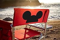 Vista 2 de PICNIC TIME Disney Mickey Mouse - Silla deportiva con mesa auxiliar, silla plegable de playa y campamento, silla portátil para exteriores con correa