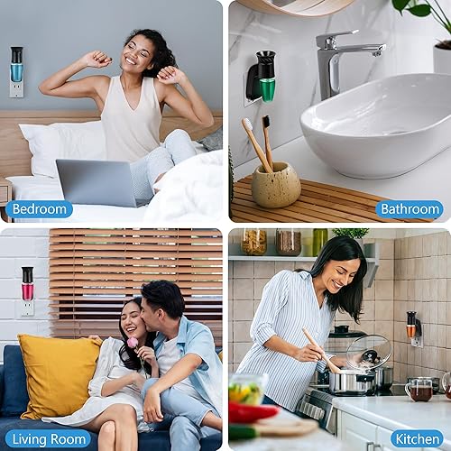 Miniatura 6 de 1 paquete de fragancia de pared compatible con fragancia WallFlower Bath and Body Works, certificado ETL, giratorio, control preciso de aroma,
