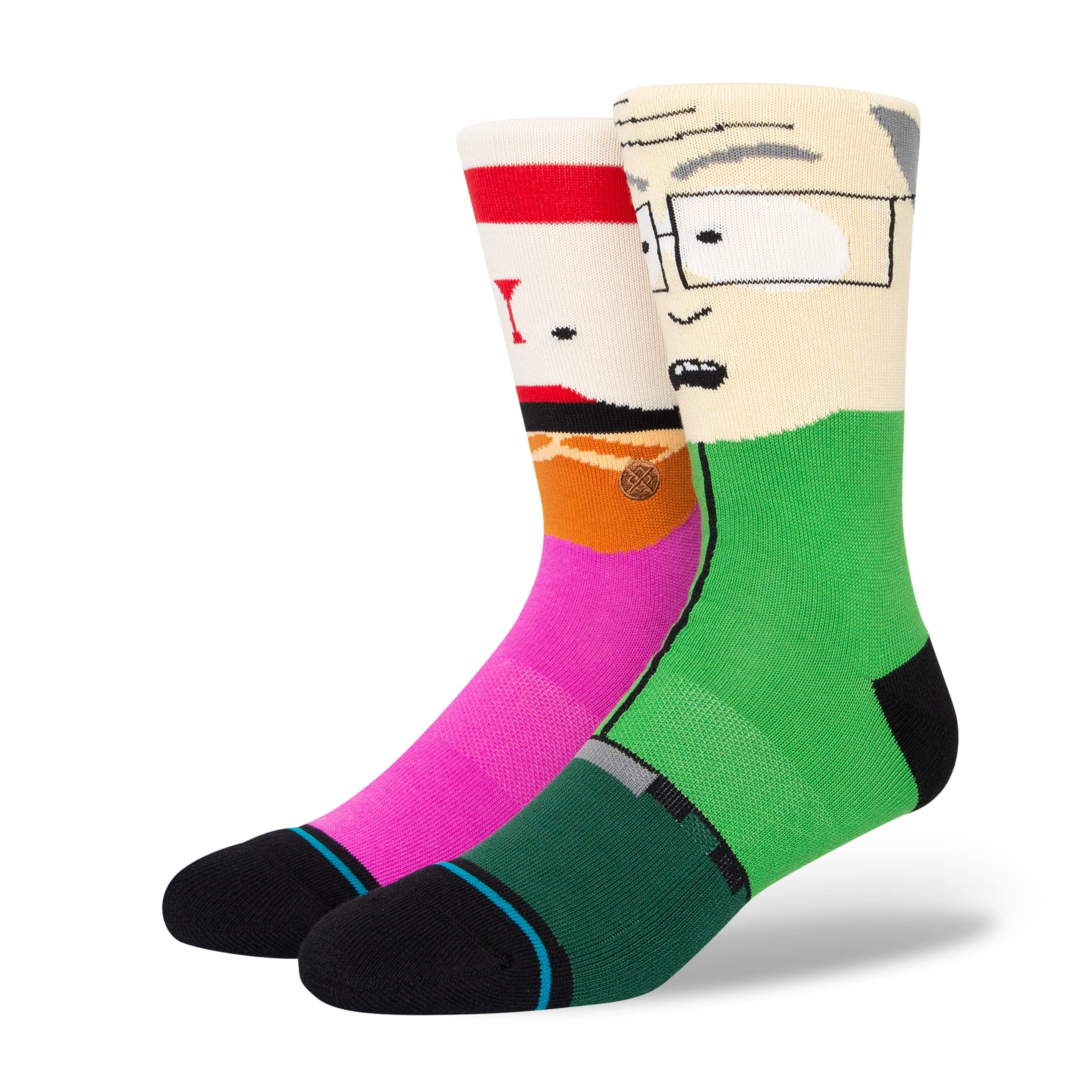 StanceMr Garrison Crew Socks Green South Park Calf, Green, L