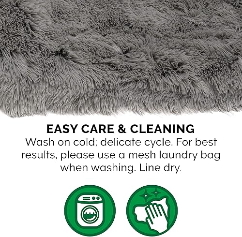 Miniatura 8 de Furhaven Cama para mascotas para gatos y perros pequeños  Cama térmica, auto-calentable, convertible, de piel y gamuza para gatos, lavable, color