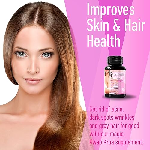 Miniatura 4 de Pueraria Mirifica Cápsulas de 2000 mg al día – Píldoras de mejora de senos y suplemento de estrógeno para mujeres y hombres, píldoras de ampliación