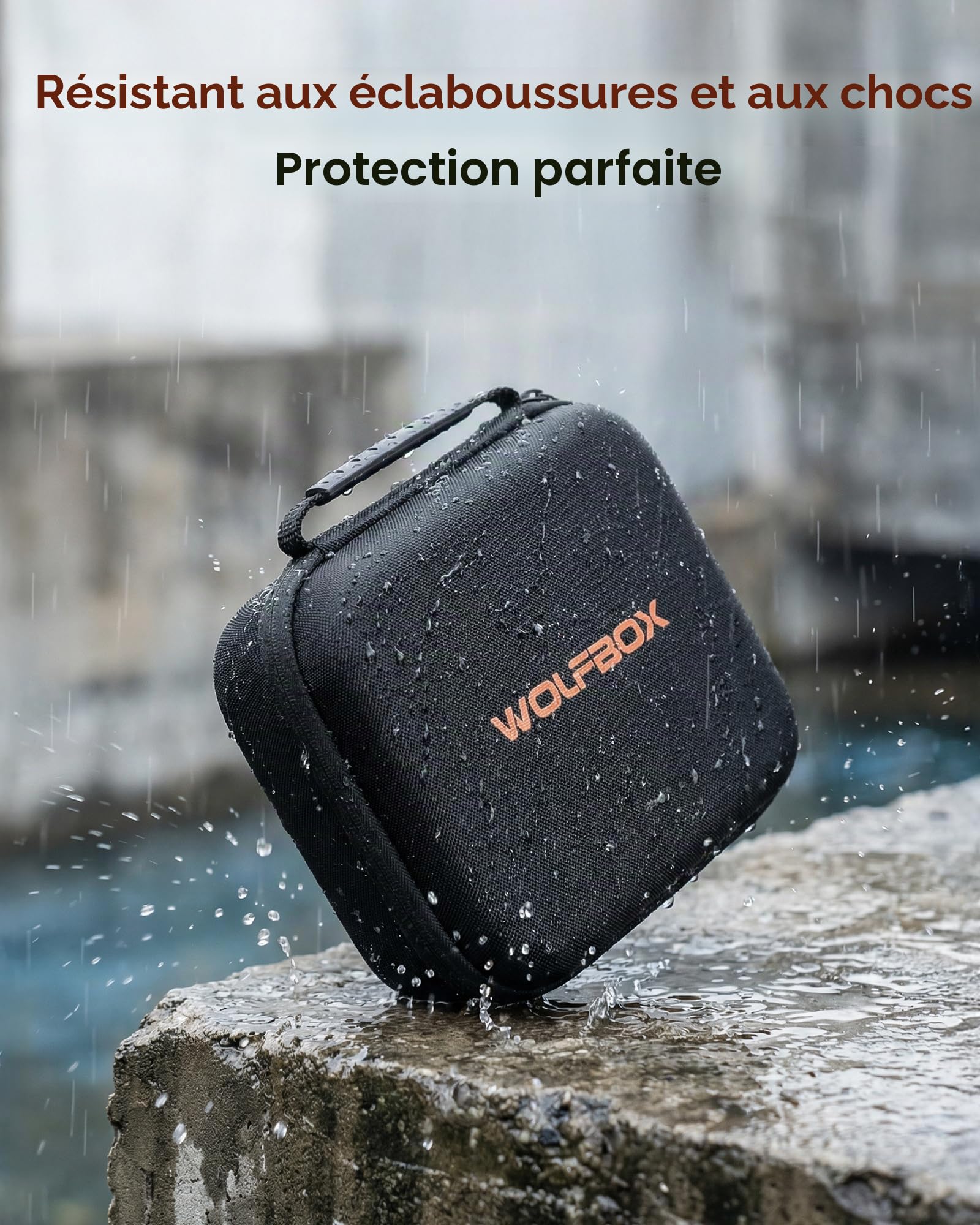 WOLFBOX Étui de transport rigide compatible avec MF100 MF200 MF60 MF70 dépoussiéreur électrique, sac de rangement de voyage résistant aux chocs pour souffleur d'air comprimé et accessoires, résistant