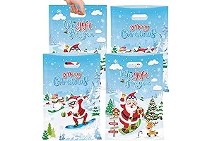 Merry Christmas Gift Goody Santa Candy Treat Bags