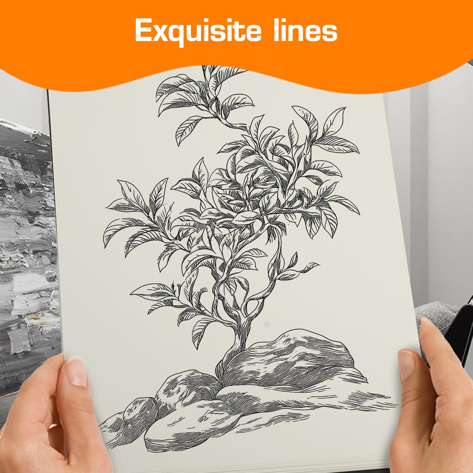 Szkicownik A4, 120 stron grubego papieru rysunkowego, spiralnie oprawiony twardy blok rysunkowy 160 g/m², idealny do szkiców, ilustracji i portretów (Czarny)