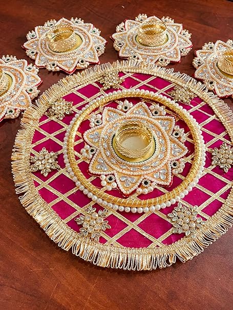 Urban Turtle Diya Tealight Candle Holder Rangoli Set | Corporate Gift, Diwali Gift Diya, Deepak Diya Rangoli Candles with Wax for Diwali Laxmi Pooja Home Temple Rangoli Floor Home Decoration