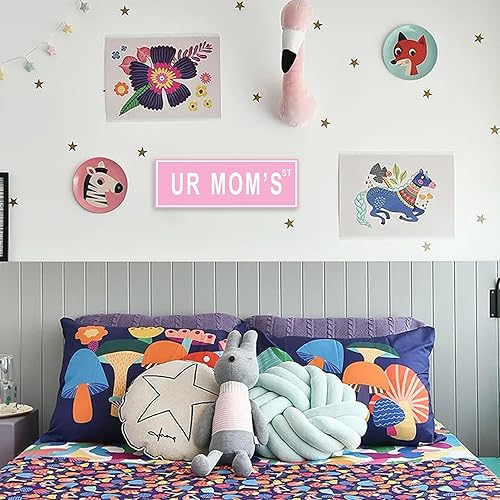 Miniatura 3 de HK Studio Ur Mom's St - Letrero divertido de calle  Decoración estética de habitación para adolescentes de 6 x 15 pulgadas