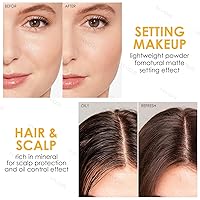 Vista 3 de KYDA Protector solar mineral en polvo para rostro y cuero cabelludo, protector solar SPF 35 para el cuero cabelludo, protector solar