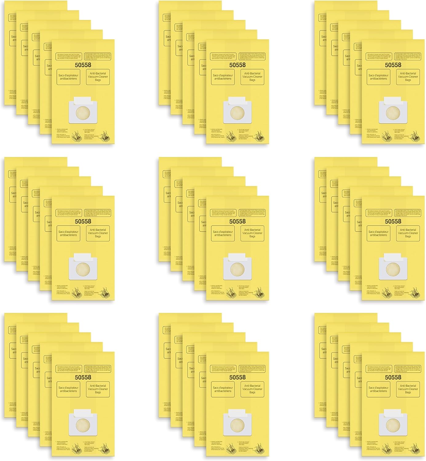 Vacuum Bags Replacement for Kenmore Canister C/Q 50555 50557 50558 and Pana·sonic Type C-5 Vacuums - Premium Vacuum Cleaner Dust Bag, 45 Pack