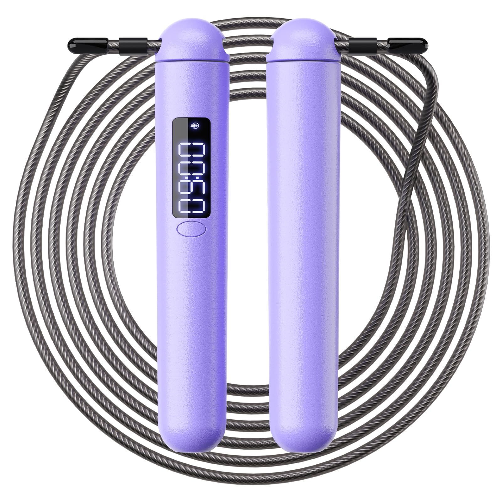 ACHDOFITS Smart Skipping Rope for Women – Calorie Counter That Helps You Lose Weight | 4 Modes from Beginner to HIIT | Smooth Steel Wire, No Cutting, Type-C | Home Cardio Workout