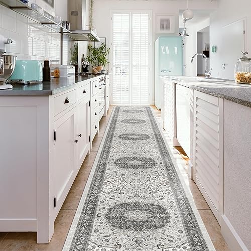 Miniatura 692 de Alfombra lavable para pasillo y de cocina, alfombra de entrada, vintage, suave para el suelo, alfombra antideslizante para interiores, para baño