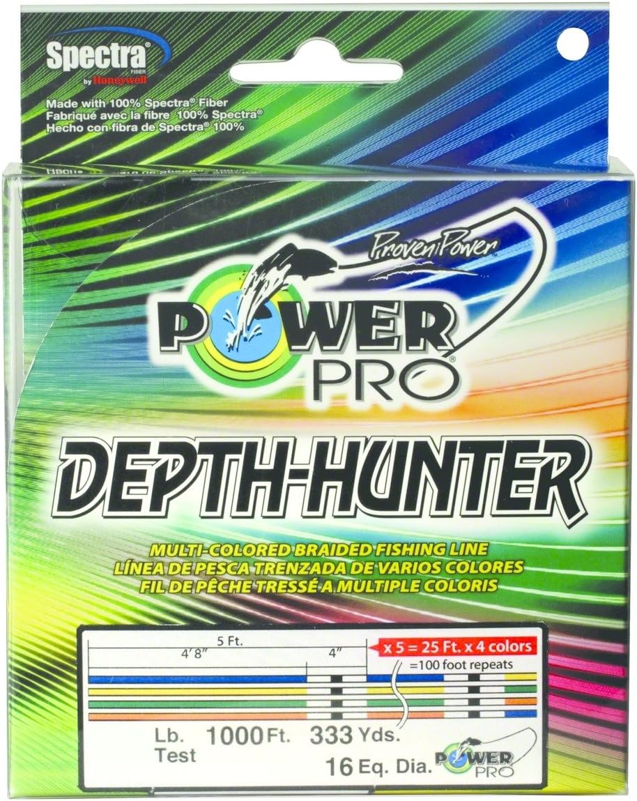 PowerPro Depth Hunter Multi-Colored Braid - 333yds. - 65lb.