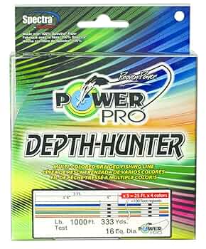 Amazon.com : PowerPro Depth Hunter Multi-Colored Braid