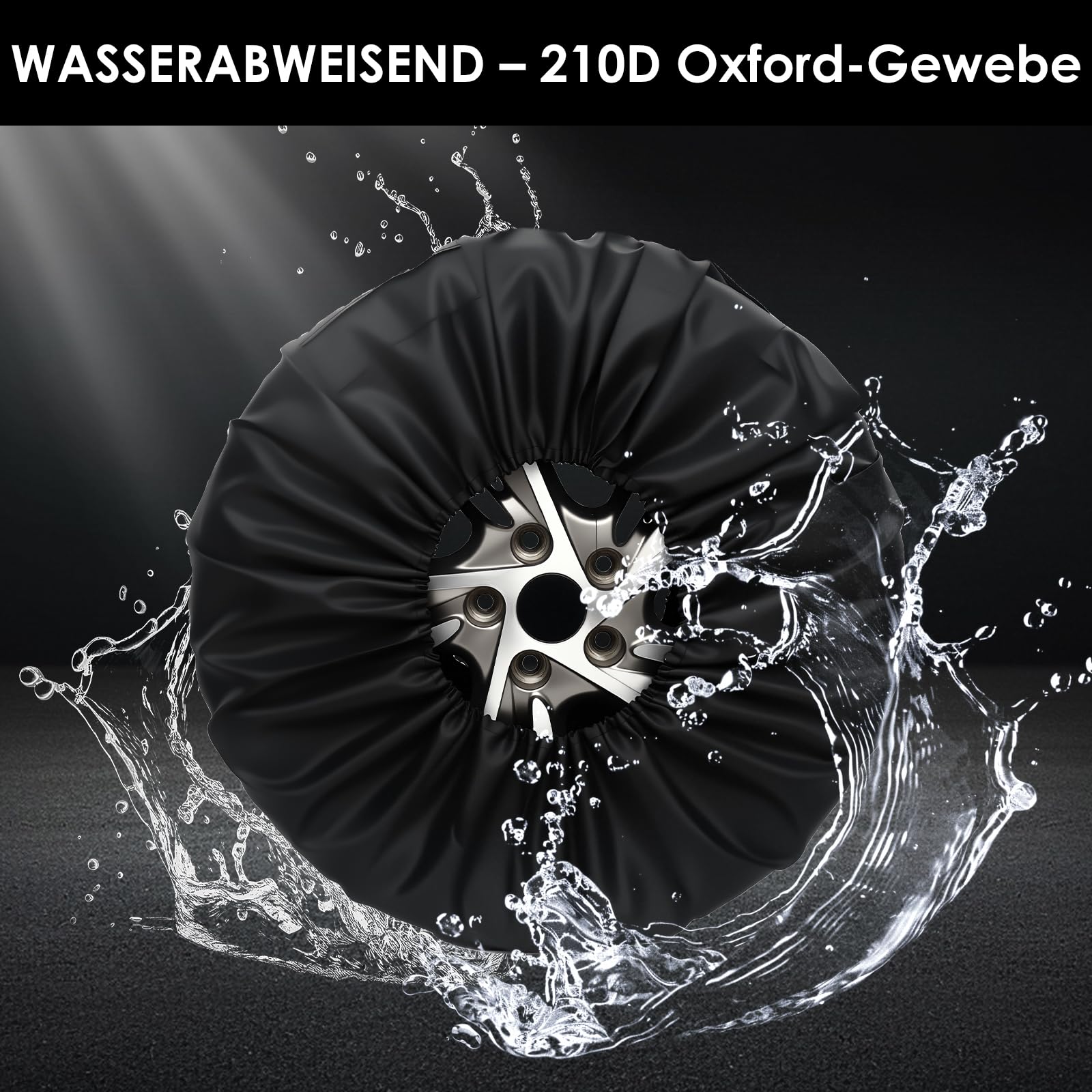 Gucass Zestaw worków na opony 4 sztuki, osłony na opony 19–23 cali, wodoodporne worki na opony i osłona na oponę, worek na oponę do przechowywania i transportu, ochrona przed UV, czerwony, rozmiar L