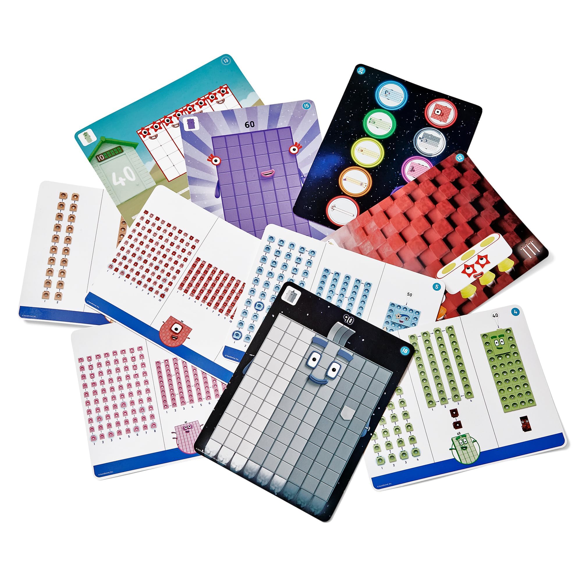 Learning Resources MathLink Cubes Numberblocks „Heroes with Zeroes“ Aktivitätsset, 616 Teile, ab 3 Jahren – Stellenwert & 10er-Reihe