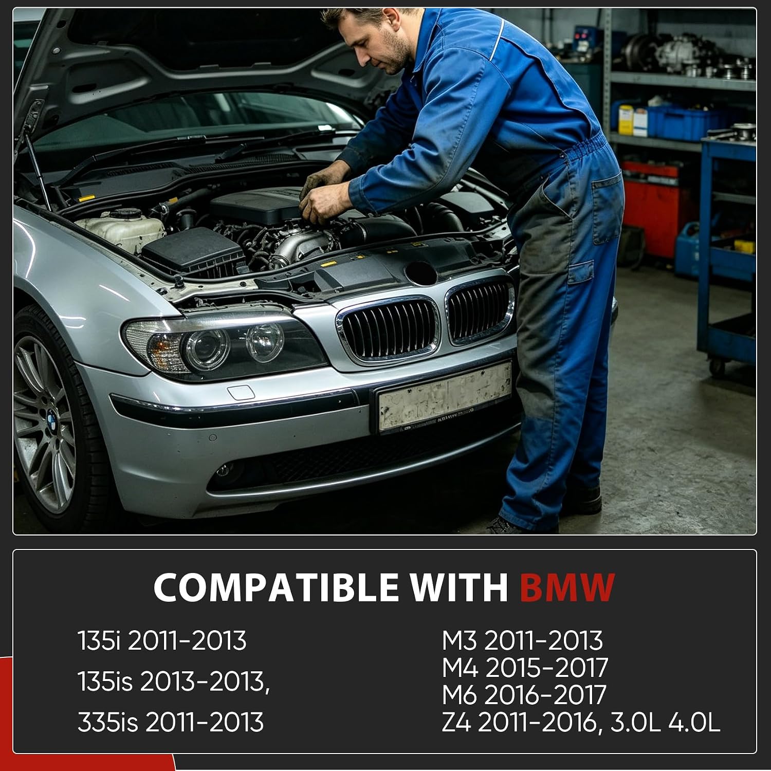 Upgraded aluminum Transmission Oil Pan with Magnetic Drain Plug/Gasket Compatible with BMW 335is 2011 2012，2013, 135i 2011-2013, M5 2013-2016, Z4 2009 2010-2016,M6 Gran Coupe 28107842828 (Silver)