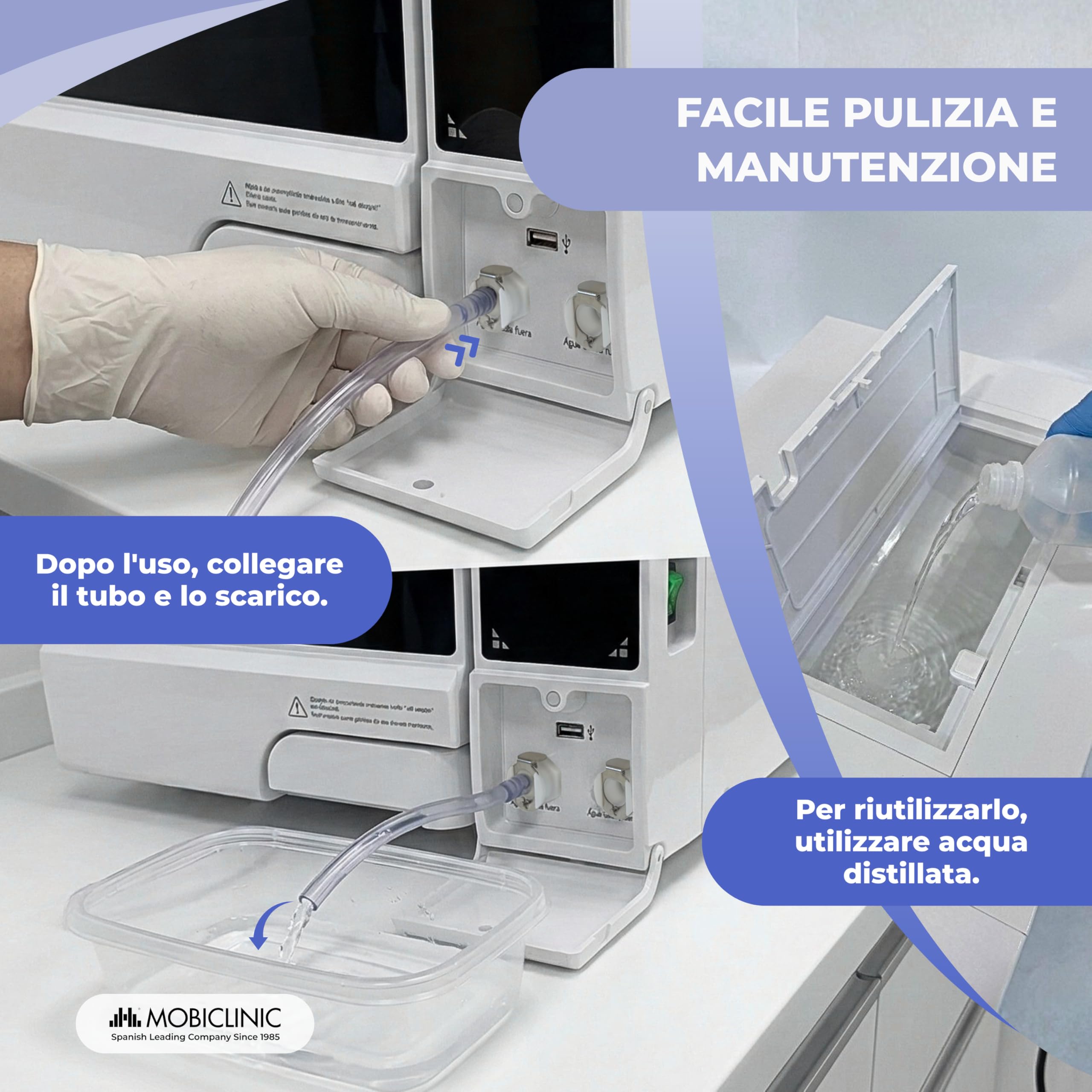 Mobiclinic®, Autoclave Professionale, Autoclave Sterilizzatrice a Vapore 12L, Disinfettante 99% con Copertura 360°, Programmi Personalizzabili, Stampante, USB, Cliniche e Laboratori, MobiClave