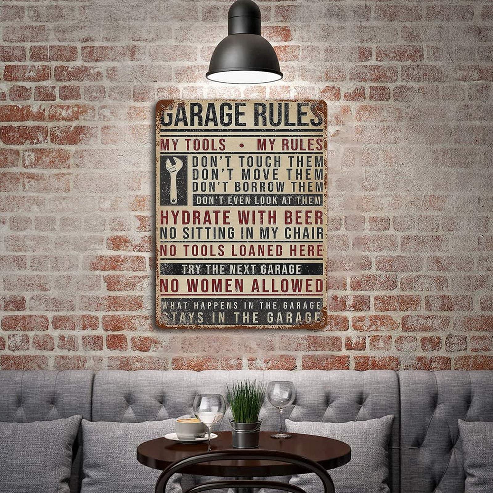 BOUGIE WAY Vintage Metal Tin Sign – 16 X 4 Inches, Rustic Wall Decor For Home, Bar, Garage - View #3