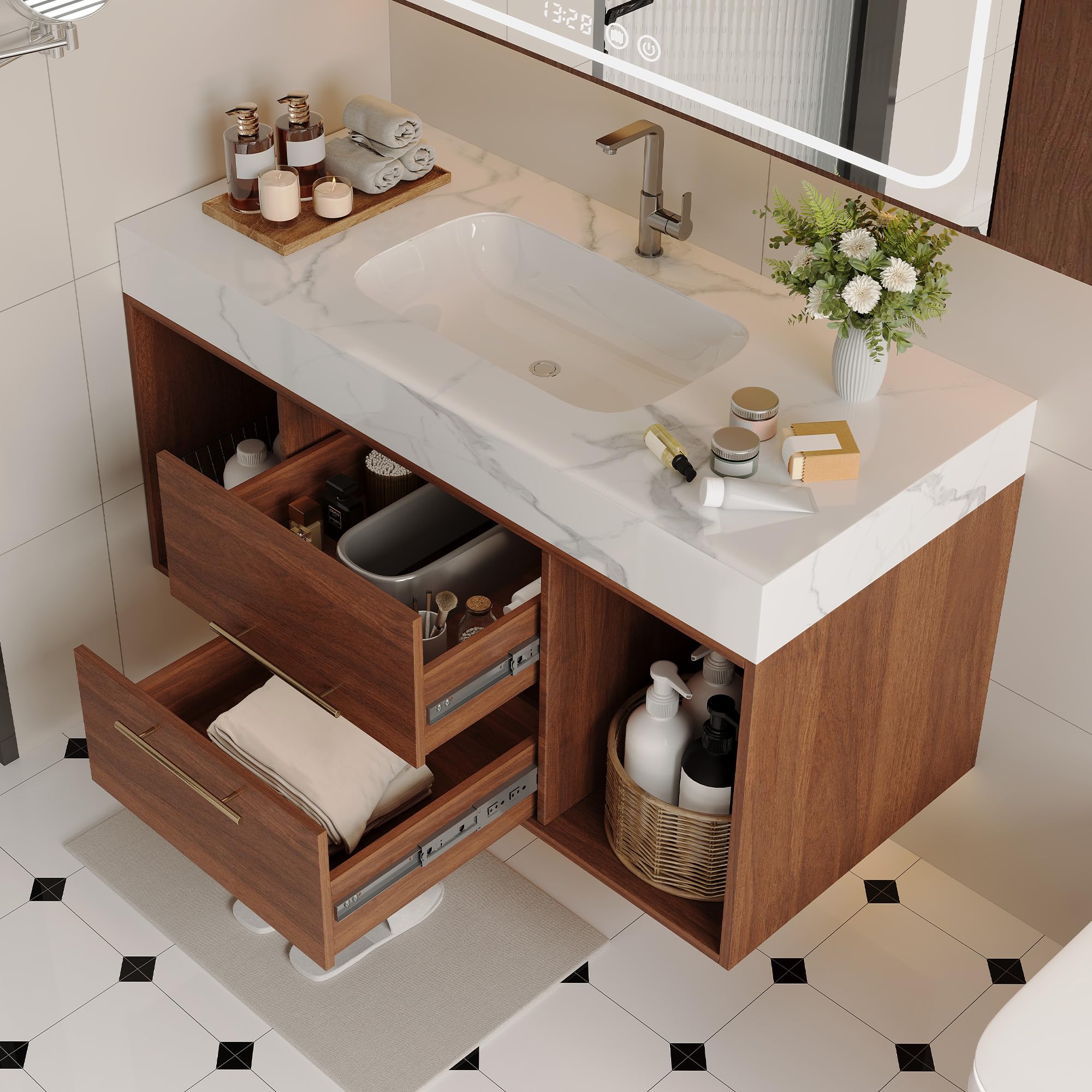 Glintee 40 Floating Vanity