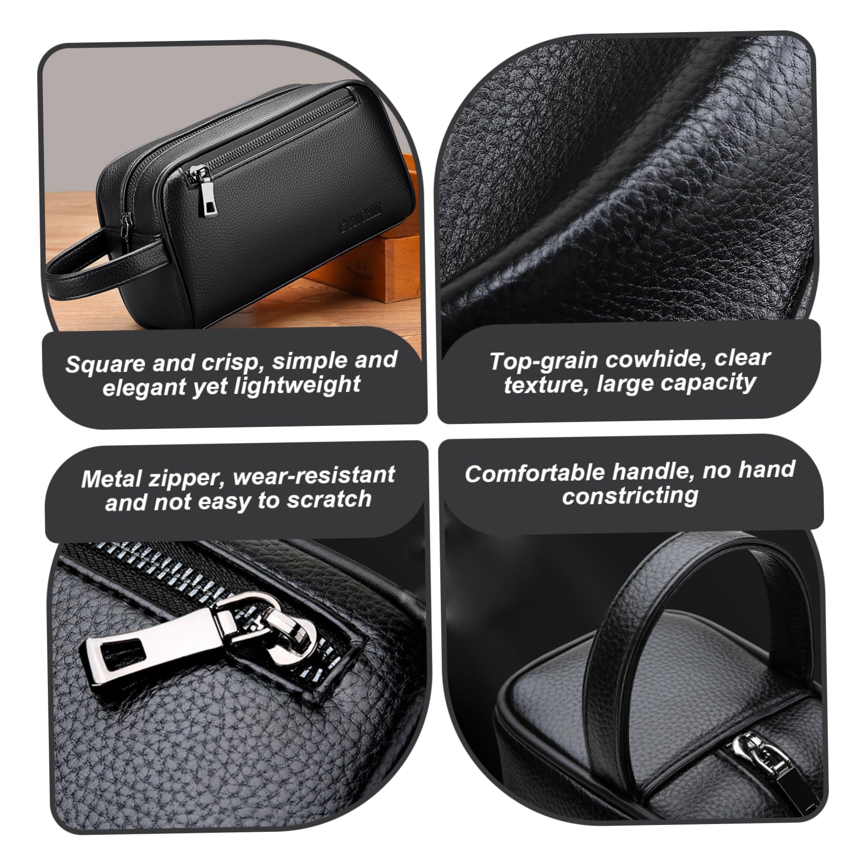 Gcroet Bolso de mano para hombre Bolso de cuero de PU para hombre con asa y cerradura codificada de suave y elegante para uso diario...