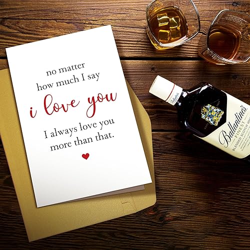 Miniatura 6 de Supoeguk Tarjeta romántica de aniversario, tarjeta del día de San Valentín para novio, novia, tarjeta de amor para él y ella, dulce regalo de San