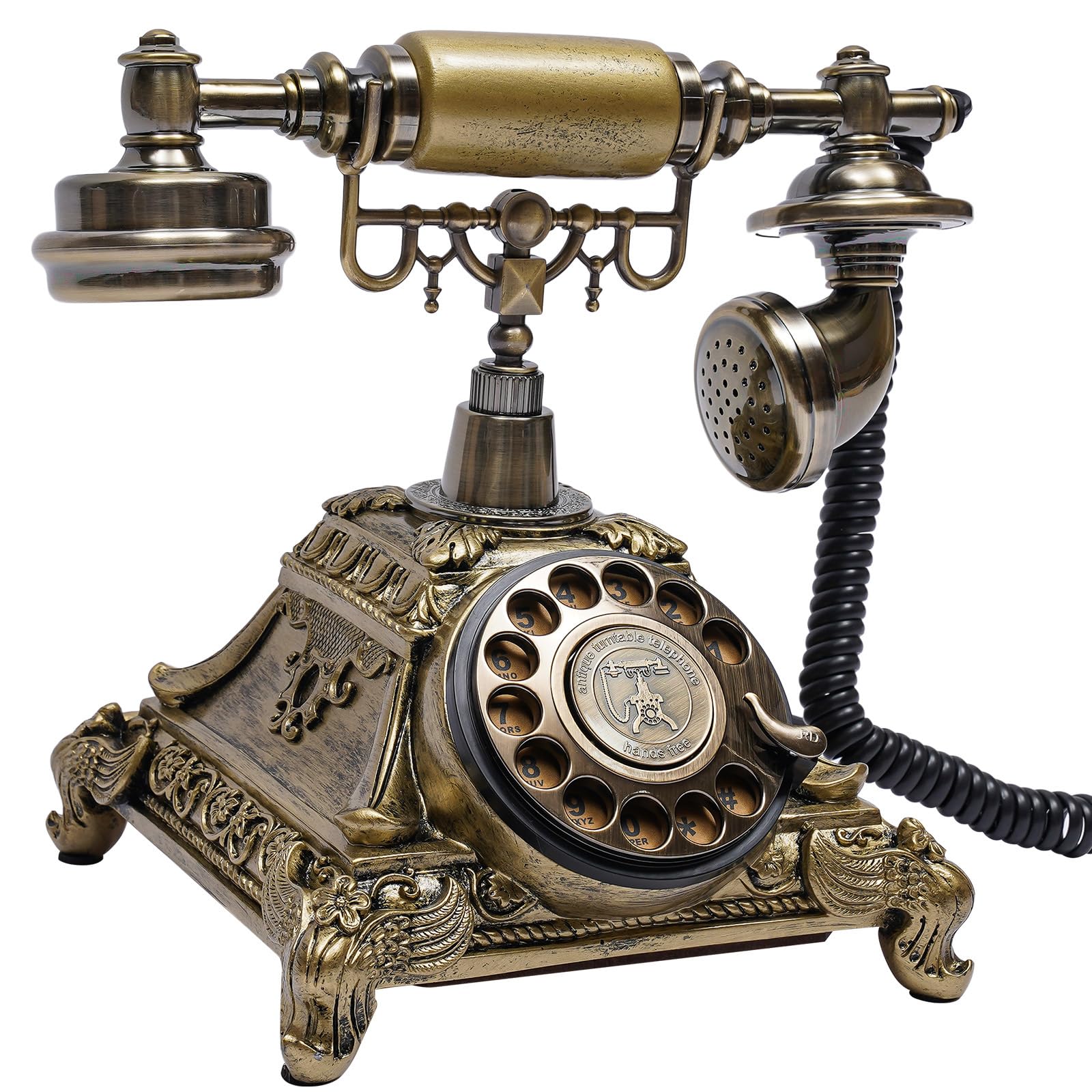 Teléfono Fijo con Cable Diseño Retro Antiguo Estilo | Europeo Clásico Para Decoración De Casa O Despacho(A)