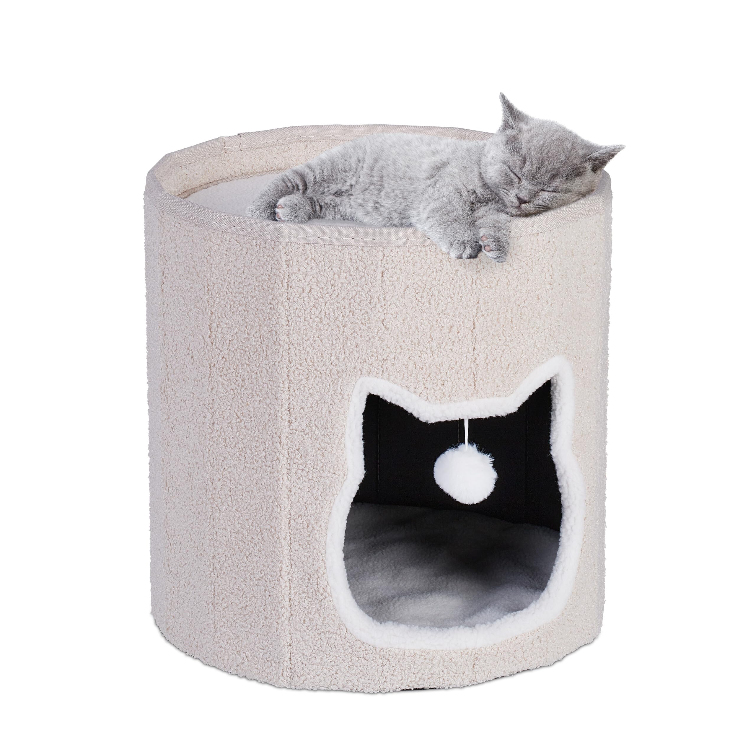 Relaxdays kattenhuis, opvouwbaar, huisje voor katten
