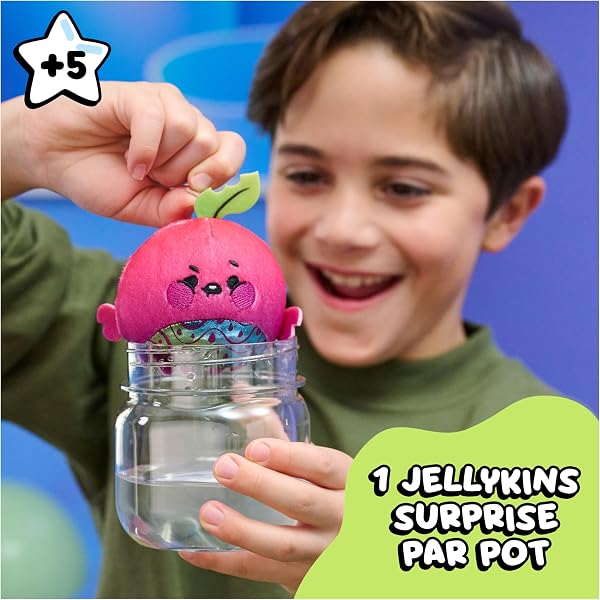 Magic Jellykins - Pack De 1 - Pot Avec Peluche Surprise À Faire Apparaître Comme Par Magie Avec De L'Eau - Peluche À Collectionner - Jouet Sensoriel Kawaii - Jouet Enfant 5 Ans Et + - Modèle Aléatoire - 4