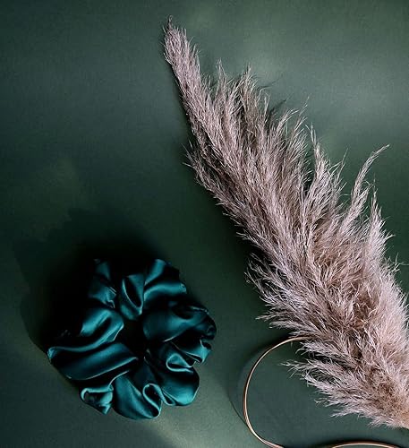 Miniatura 9 de Coletero de satén de seda de 5.9 pulgadas (5.9 in), coleteros suaves para dormir, ligas para el pelo en forma de dona, soporte elástico para cola de