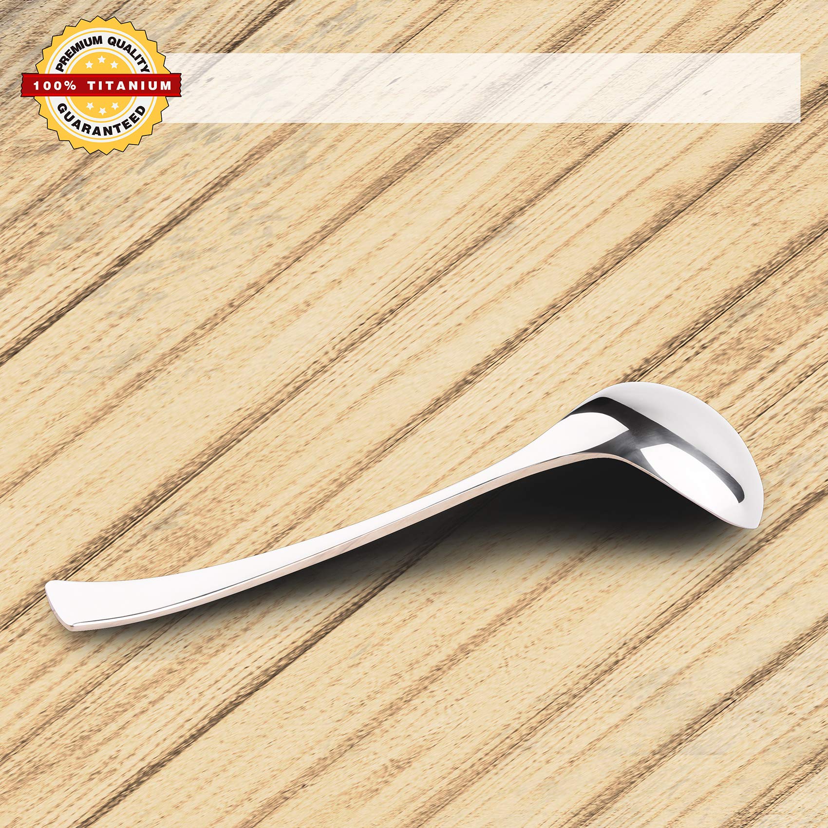 Amazon.co.jp: スープスプーン おたま 純チタン ディナースプーン 滑り