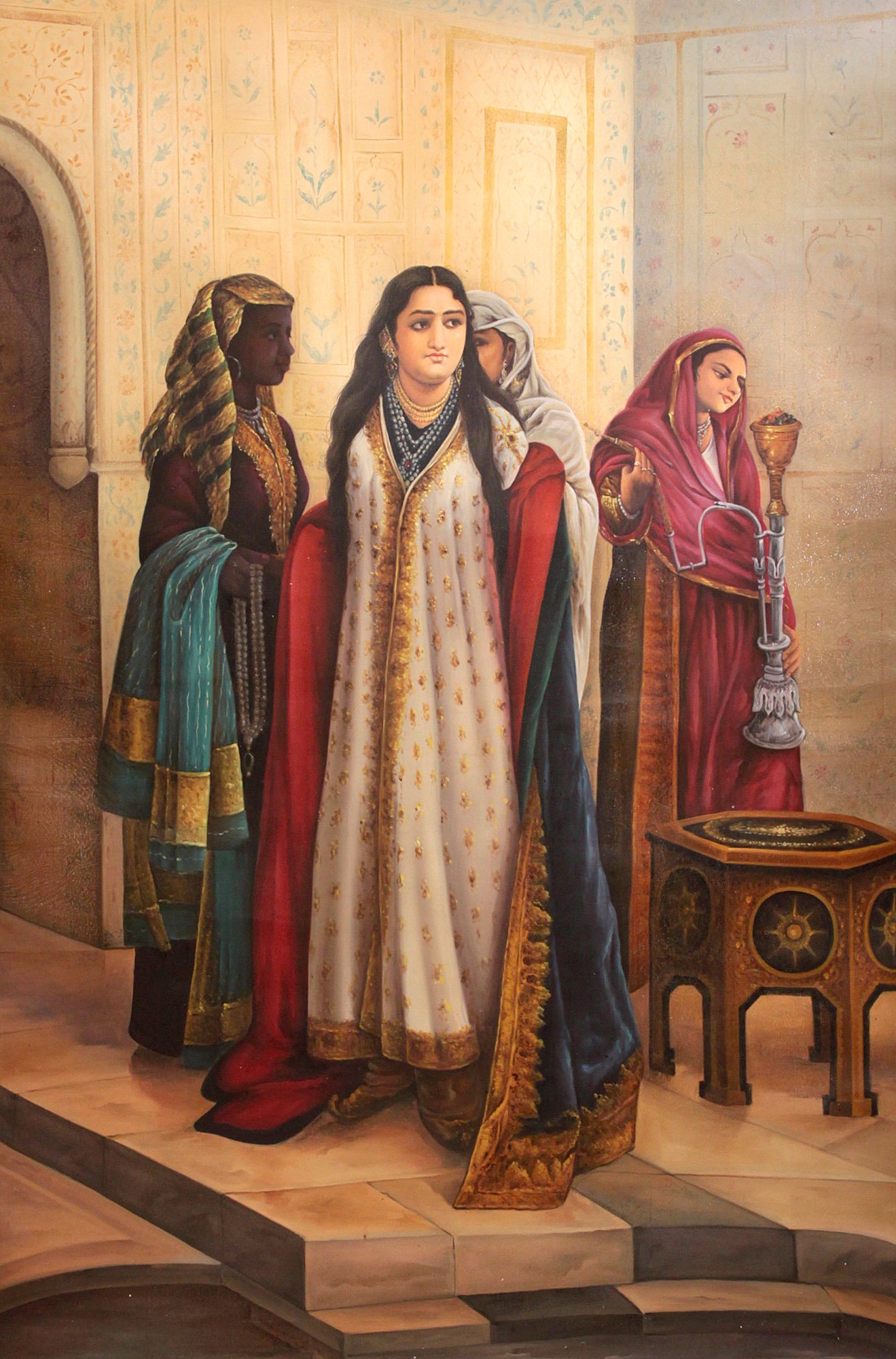 Peinture Majestic Lady Exotic India, huile sur toile d'art indien