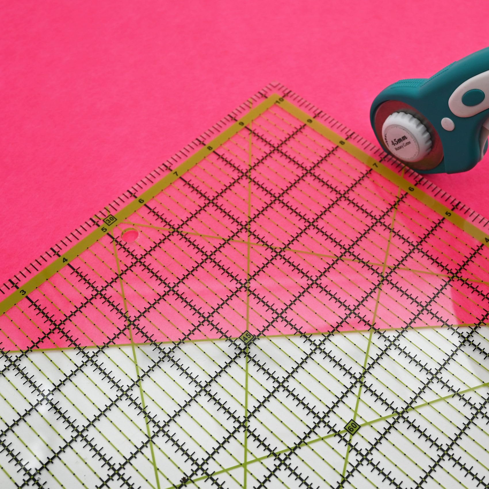 Quilting Rulers,LINXIAO 4 Piece Quilting Templates Acrylic Rulers Green(3.5"x3.5",5"x5",6.5"x6.5",10.5"x10.5")