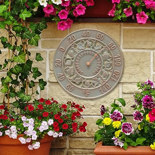 Miniatura 3 de Whitehall 01282 Ivy Silhouette Thermometer, cobre Verdigris