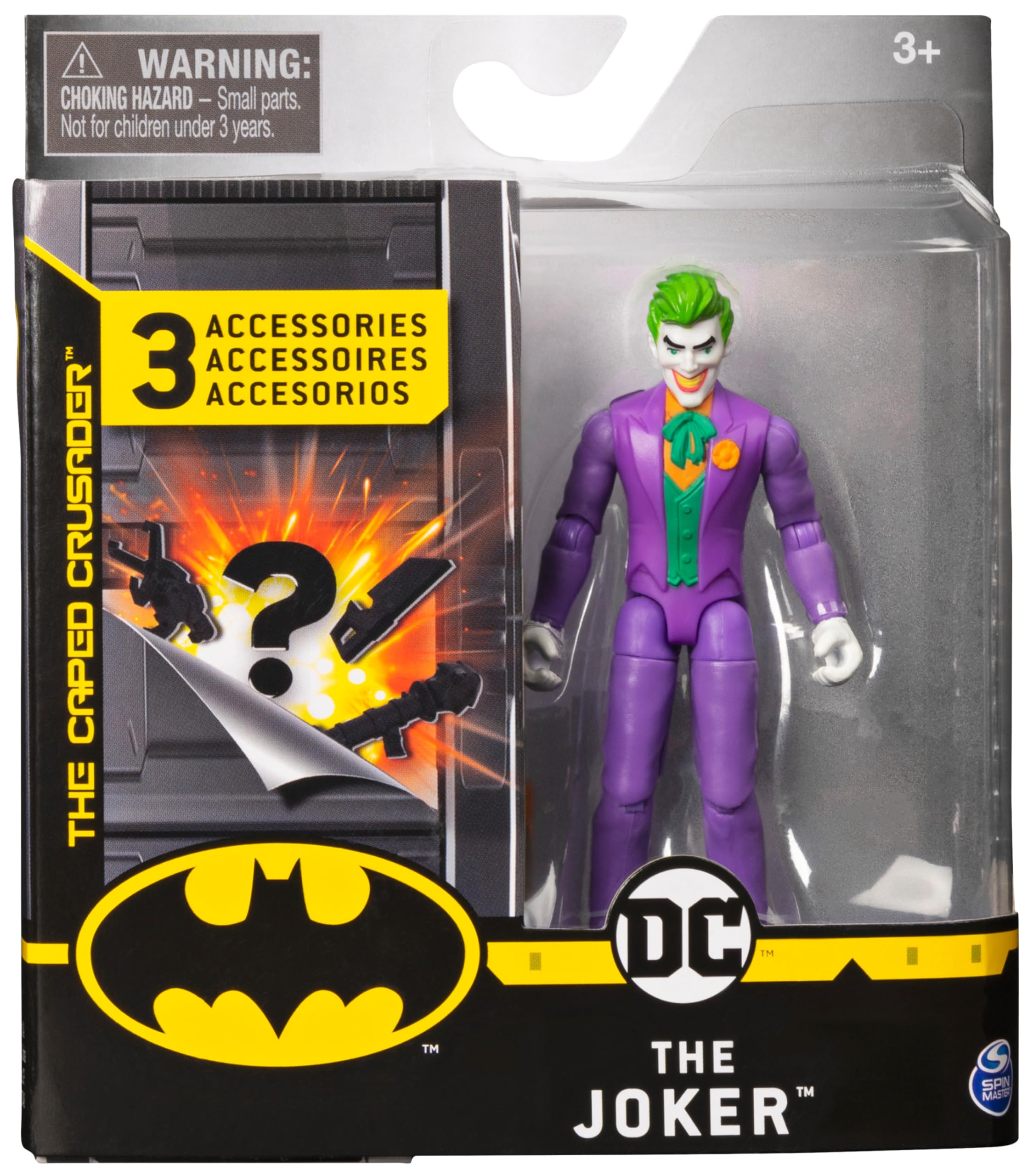 BATMAN - FIGURINE BASIQUE 10 CM Batman - DC COMICS - Figurine Articulée Avec 3 Accessoires Mission Mystère jouet Batman 10 cm -