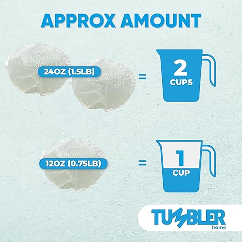 Miniatura 3 de Tumbler Home Cristal de mar para manualidades Decoración de cristal de mar blanco de 12 onzas Lasas marinas perfectas para bricolaje joyas de vidrio