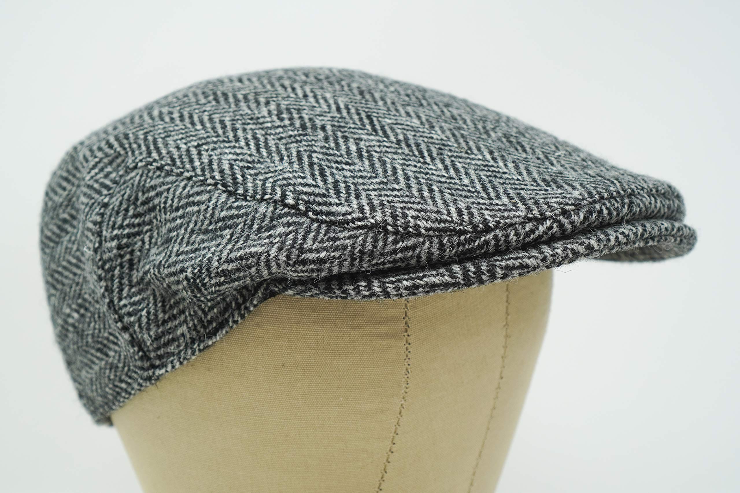Borges & Scott Nevis Schirmmütze – Schiebermütze aus 100% handgewebter Wolle - Harris Tweed - wasserabweisend