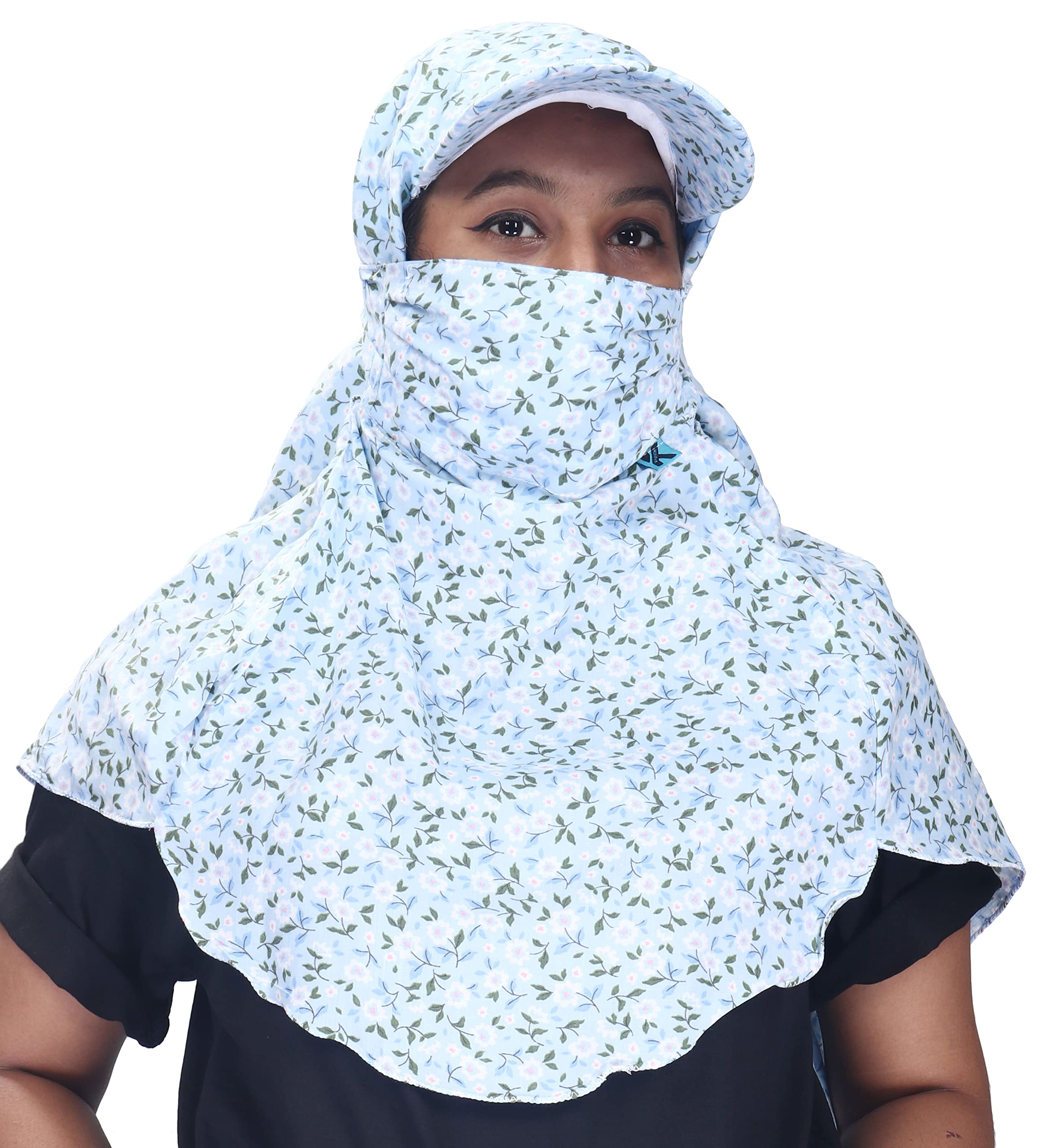 Kavach Ready-to-wear Adjustable Soft Full face Covering Mask Scarf for Pollution Sun Protection