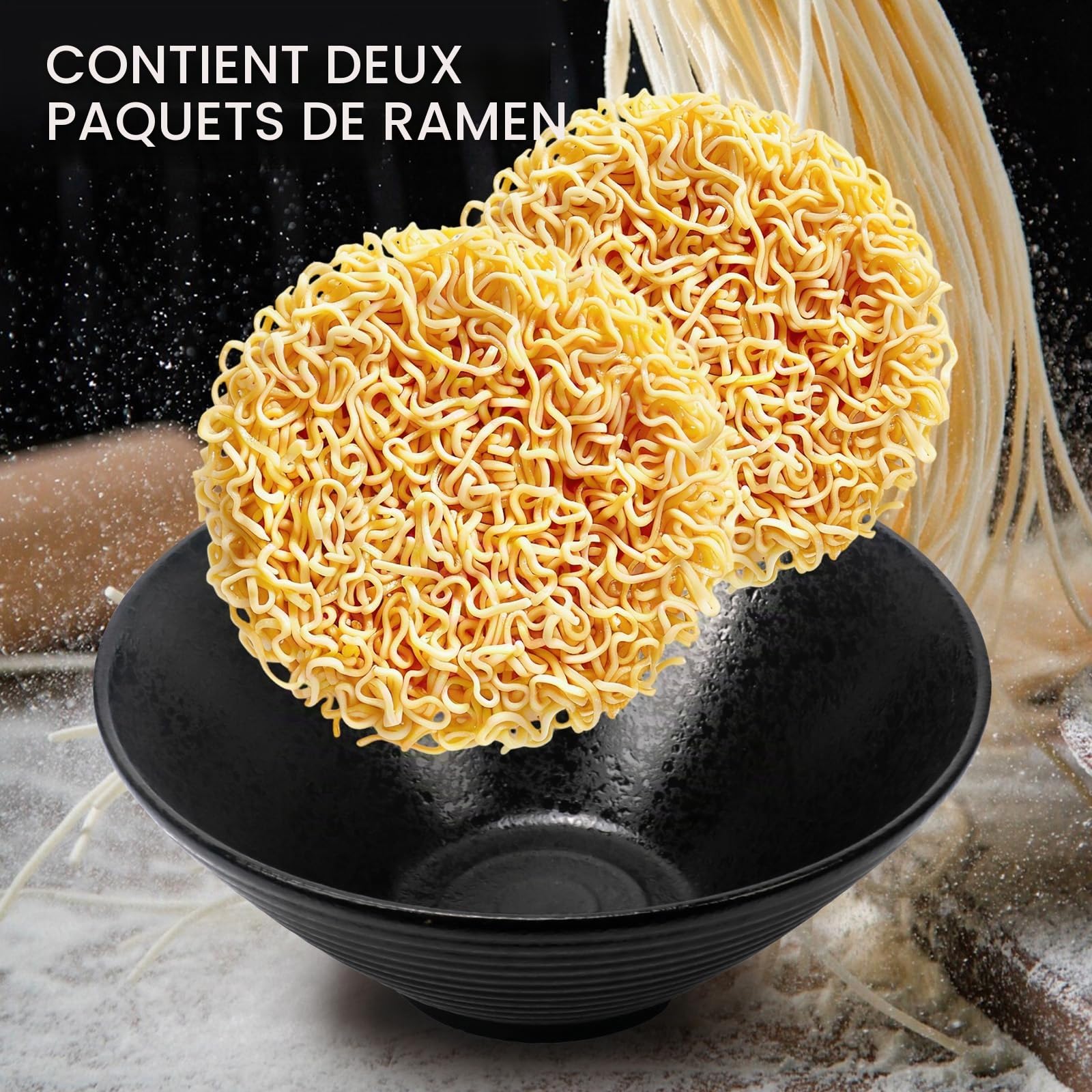 Ensemble de bols à ramen en porcelaine, pour la soupe, le Pho, l'Udon, la salade, les pâtes, les céréales et le mélange de fruits, cadeau fait à la main de style japonais