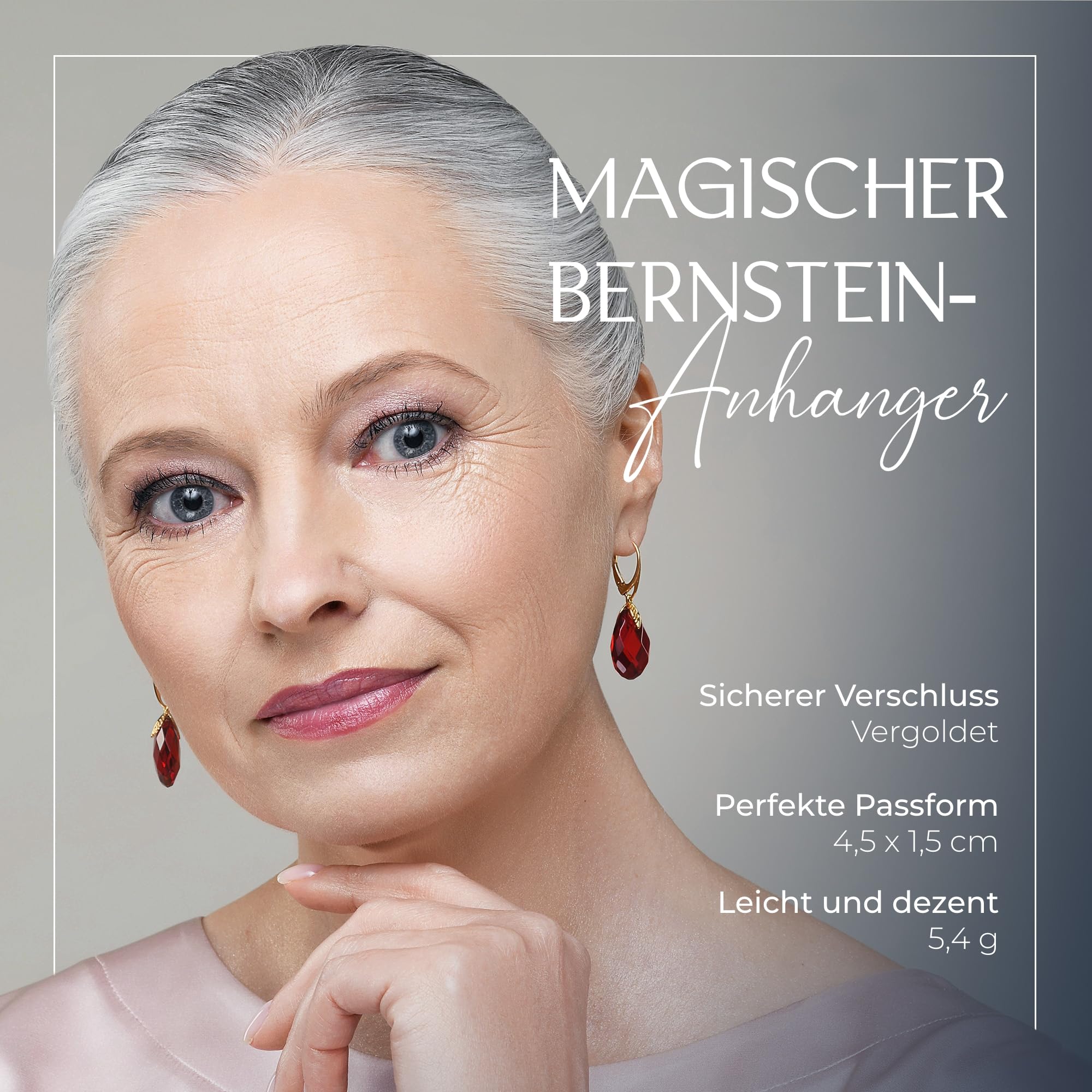 Roter Baltischer Bernstein Tropfen-Ohrringe für Damen | Vergoldete 925 Silber Ohrringe, natürlicher roter Baltischer Bernstein, leicht mit sicherem Leverback-Verschluss für Alltag