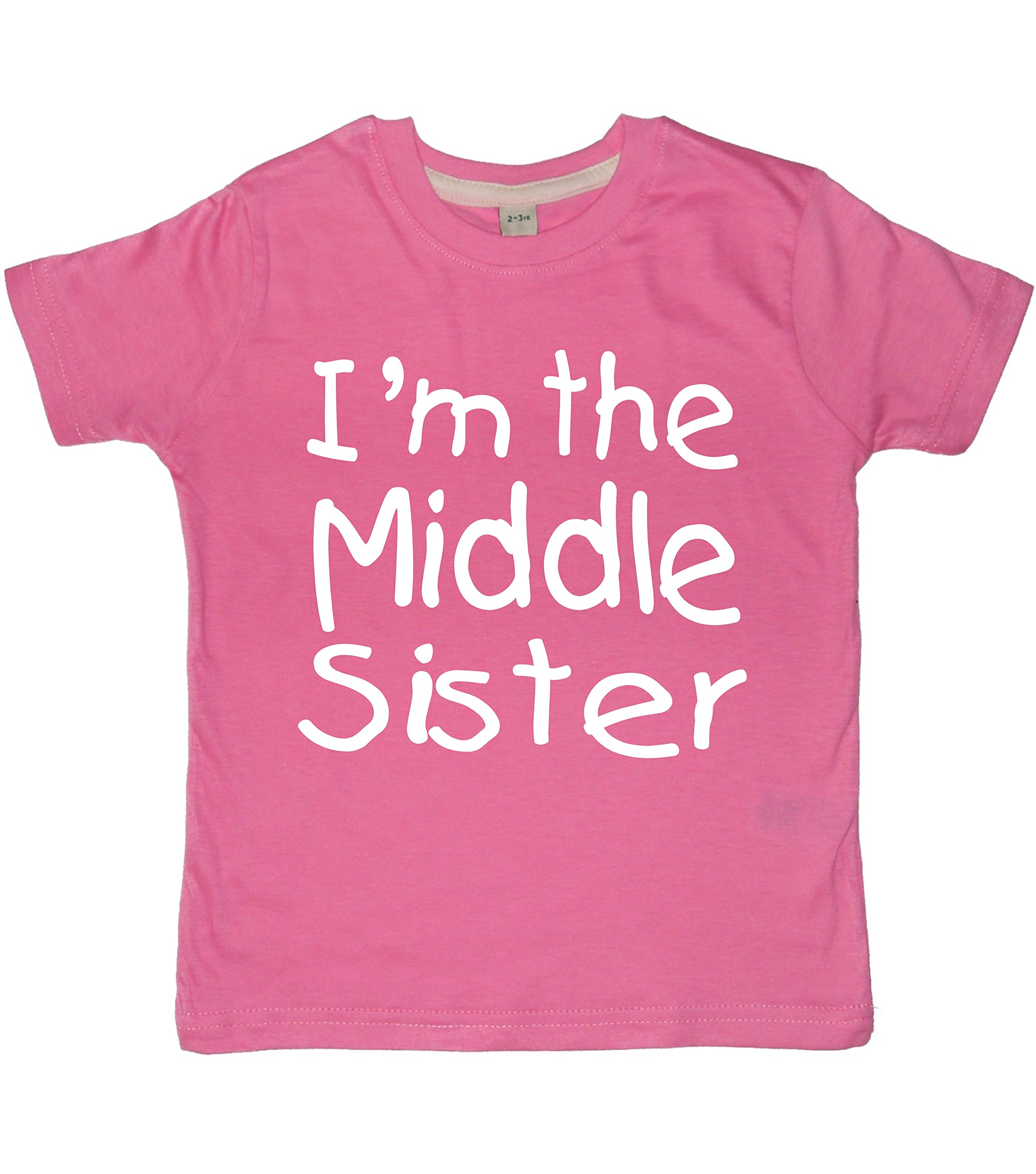 Edward Sinclair Girls Bubblegum Pink 2-3 Years 'I'm The Middle Sister' Children's T-Shirt