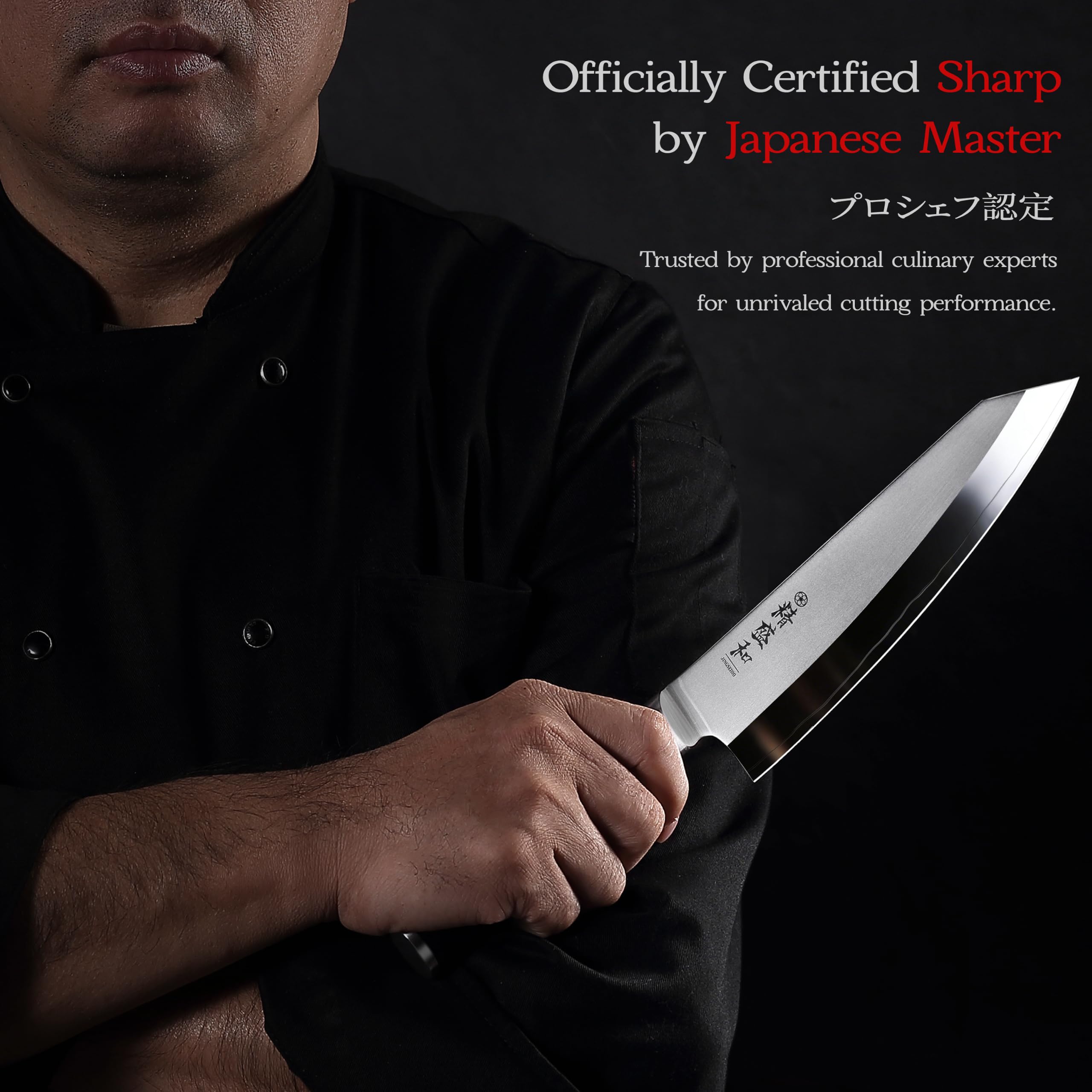 Japanese Chef Knife 8in,High Carbon Steel VG-10,Lab Tested Sharp — Amazon image 5