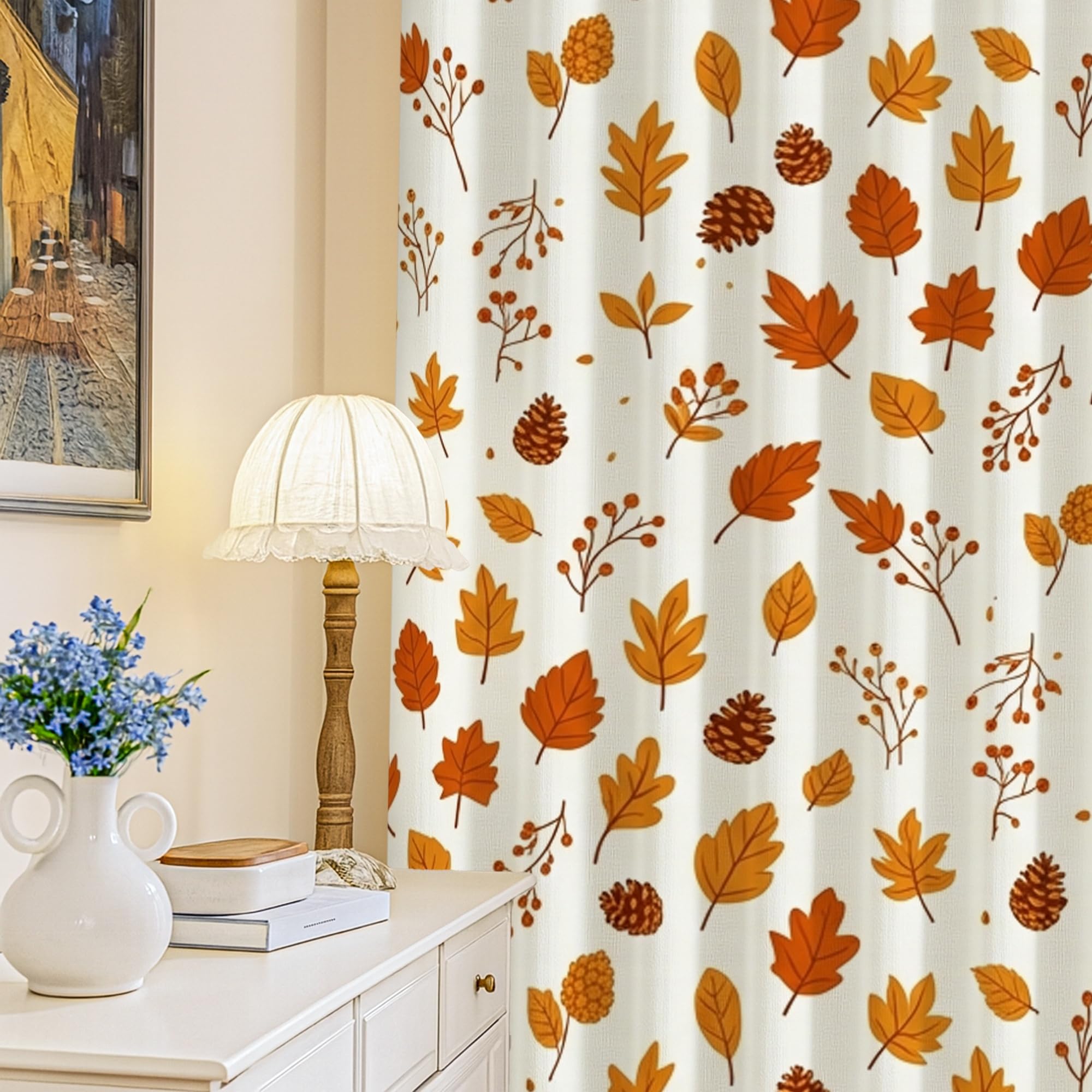 Rideaux occultants contre la lumière du jour pour chambre orange