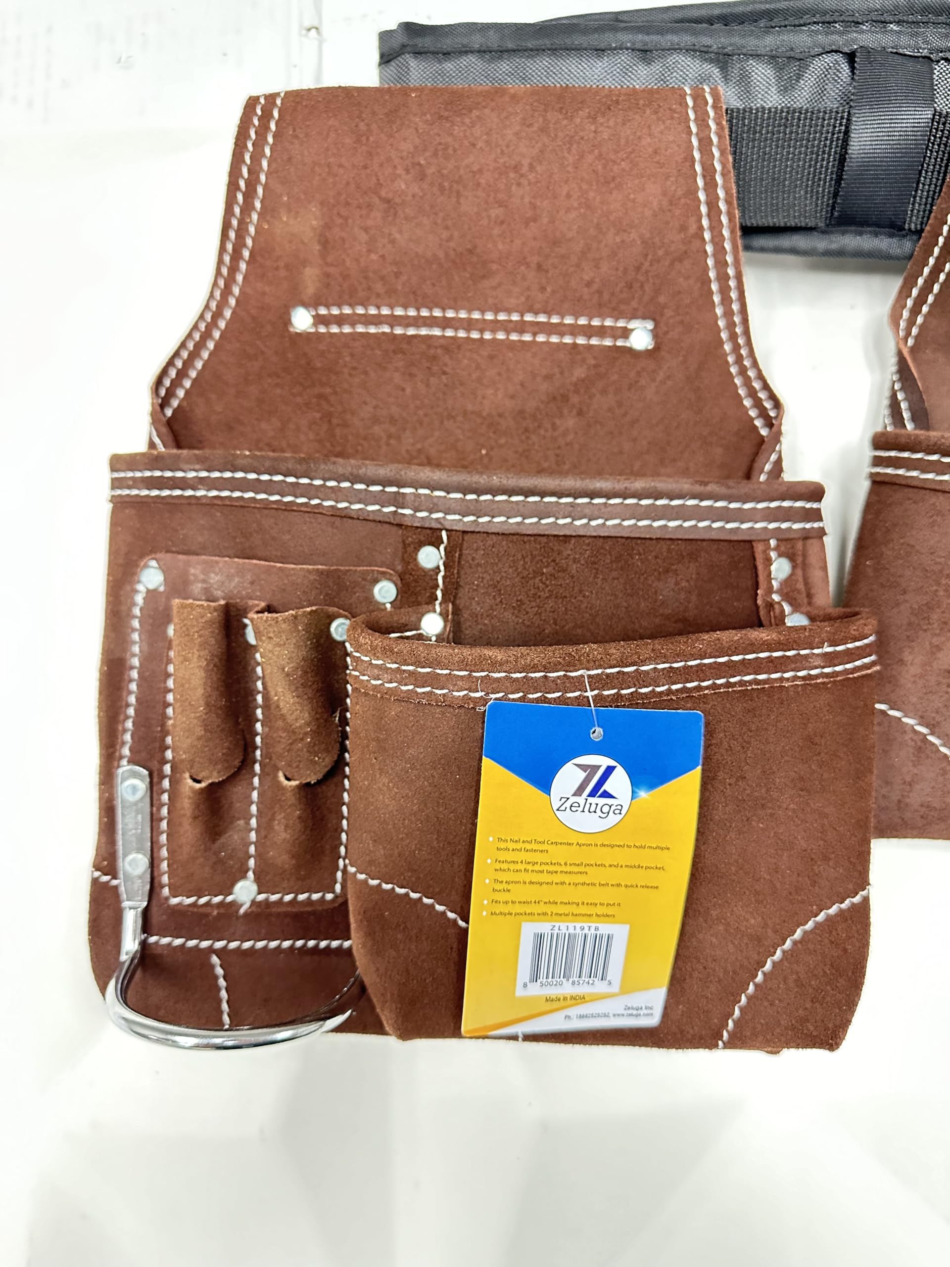 Zeluga 20-119 11 Pocket Rigger Heavy Duty Leather Tool Bag Kit