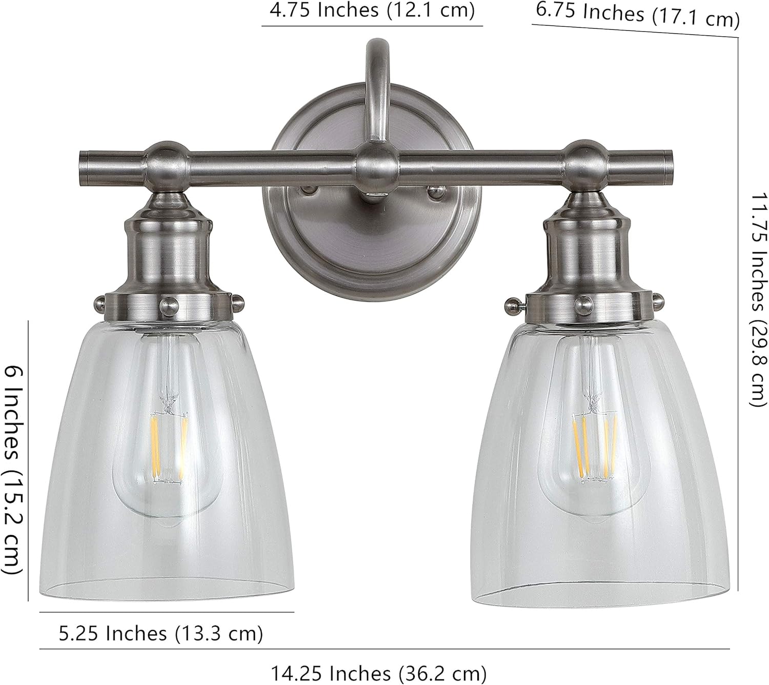 Bronze and Clear Glass Outdoor Electric Wall Sconce