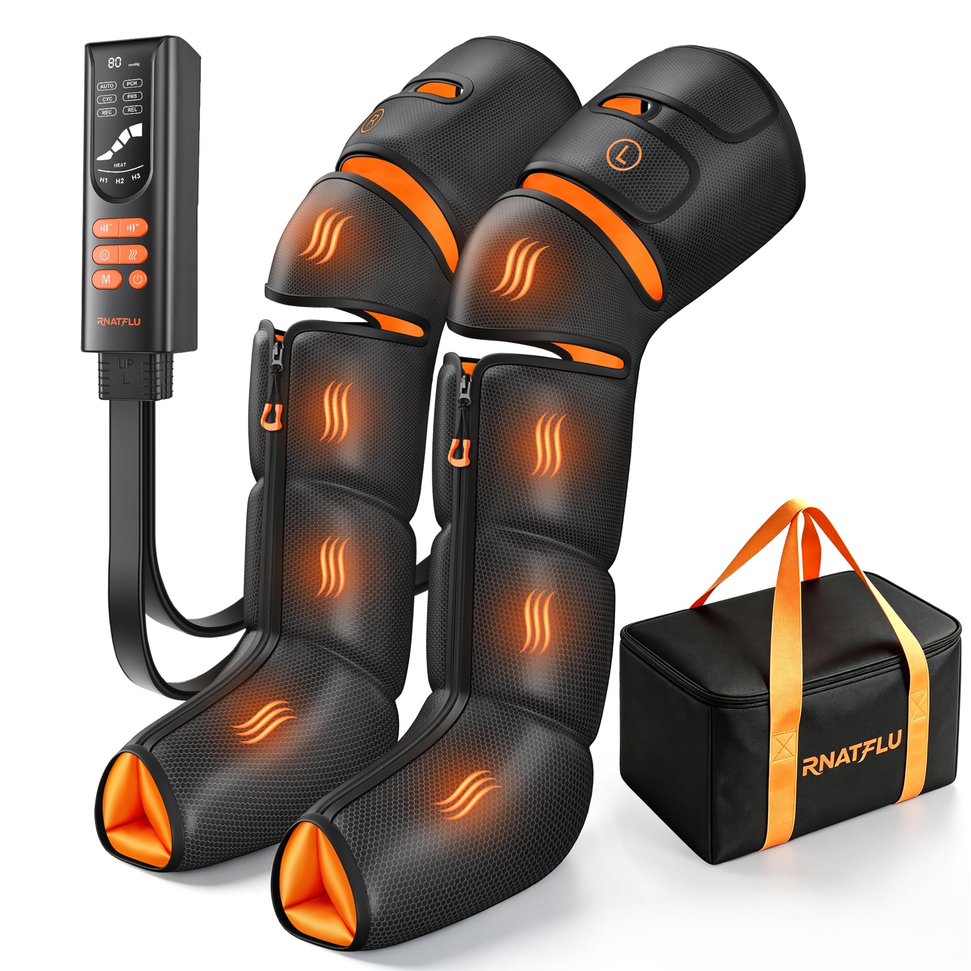 Leg Massager with Heat and Compression for Circulation, Standard